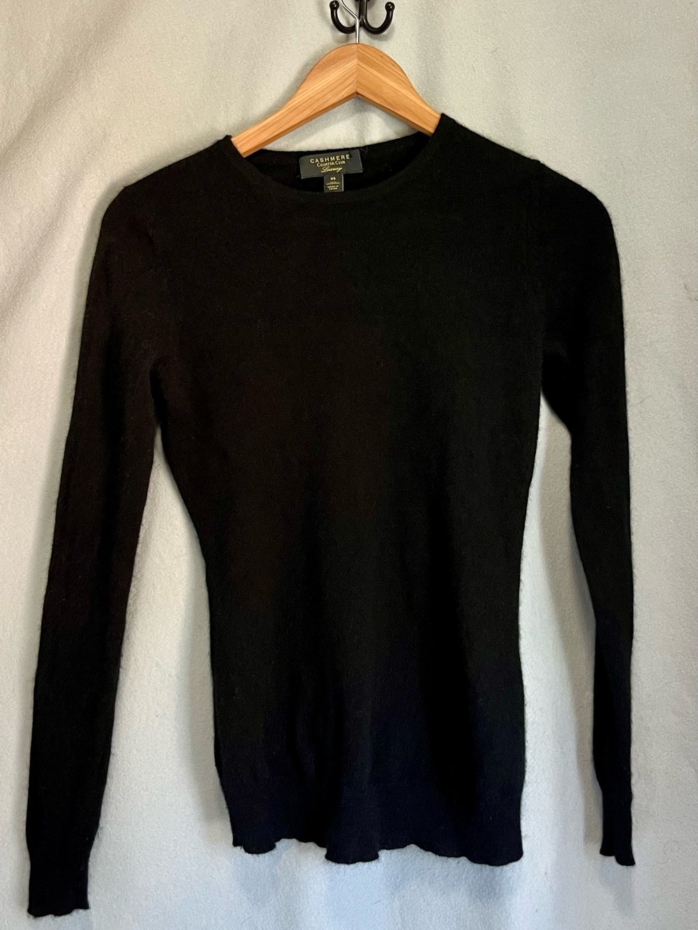 Cashmere Charter Club Luxury 100% Cashmere Sweater Black Crewneck XS Women’s